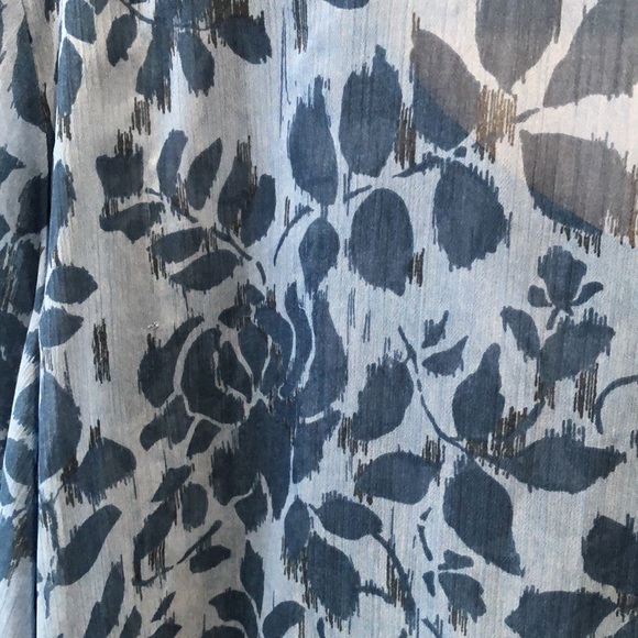 Turquoise blue sheer blouse. - Picture 3 of 7